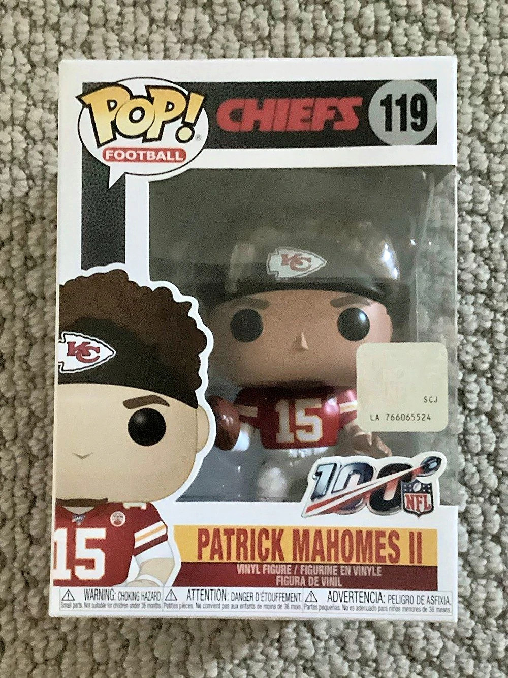 Funko Pop! NFL: Patrick Mahomes II (Chiefs) #119 Figure